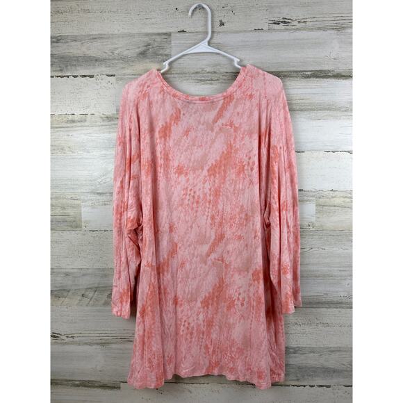 Halogen womens plus 3x long sleeve soft pink blouse new pull over - Picture 5 of 5